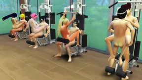 Hot Anime MILF Wives Hinata, Sakura, Ino, Tenten Get Fucked During Exercise Session