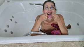 whore boss milf rough anal and pussy fuck with insertions at the bathroom