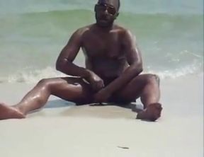 jerking off at the beach