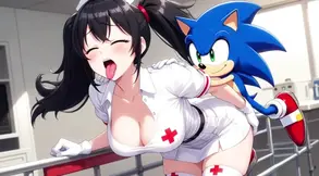 Animated scene in stylized clinical environment