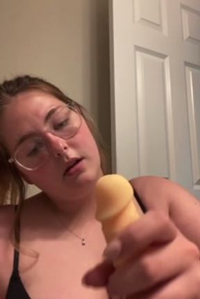 Naughty Violet Brunette Gives Jerk Off Instructions