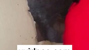 Transgender women enjoying glory hole blowjobs