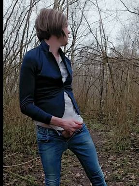 Walking and playing in the woods