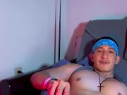 Cholo boy solo masturbating and cumming