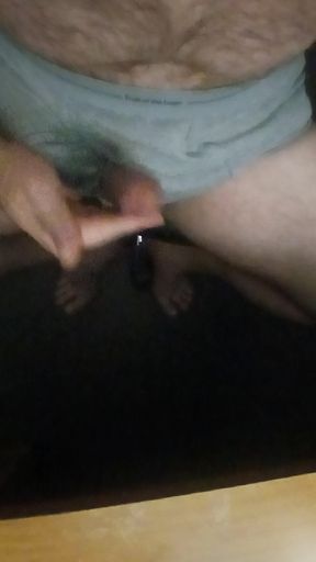 Jerking in 2000s gray Fruit of the Loom briefs