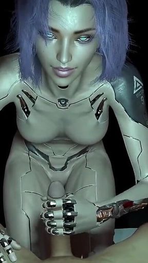 Robot Girl POV Handjob - Cyberpunk Porn Parody