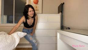 Locked In Bedroom Jeans Soaking