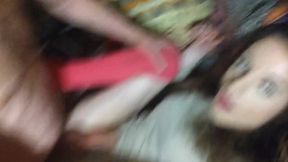 Hung daddy destroys sissy femboy with anal cum sloppy mess
