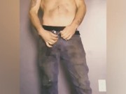 Sexy machanic getting naked for me