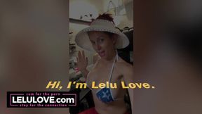 Lelu Love Nude Mirror Vlog: Car-Wash Boob Flash, Bikini & Rhinestone Heels Show, Red-Nail Foot Tease