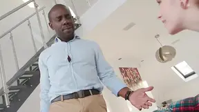 Stepdad catches teen stepdaughter watching porn and joins in for BBC fucking