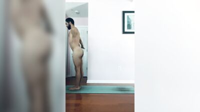 Italian, Uncut, Practicing Naked Yoga Do you want to get sweaty with me?