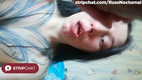 Amateur Couple Sex Tattooed Brunette Big Natural Tits Throat Fuck Show - RussNocturnal