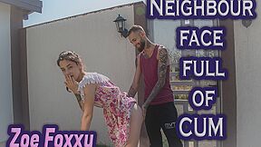 Helping My Neighbour With A Face Full Of Cum - Cute Babe Outdoor 3d Porn - Zoe Foxxy