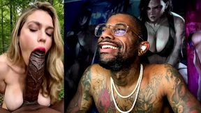 beautiful white girl deepthroating thick bbc, ai generated