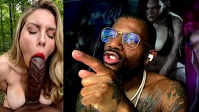 beautiful white girl deepthroating thick bbc, ai generated