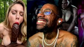 beautiful white girl deepthroating thick bbc, ai generated