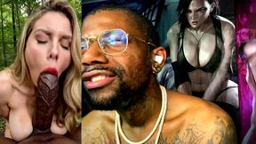 beautiful white girl deepthroating thick bbc, ai generated