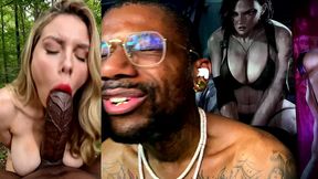 beautiful white girl deepthroating thick bbc, ai generated