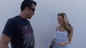 When a large, fat cock bangs her cunt hard, she is losing control and squirting a lot around everywhere, making them both completely wet