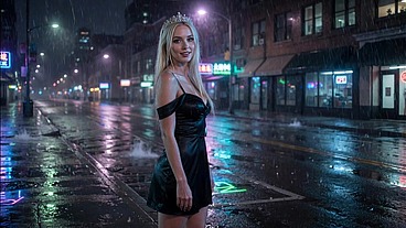 This beautiful Blonde is fucked in the street by a big cock - AI generated content