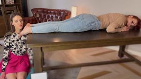 Stella Licks Bare Feet Of Weronika On The Table