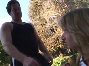 Hot older gal in cheerleader get-up fucks and sucks