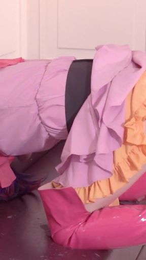 Oshi no ko, Cute Cosplayer and Fucking Machine, Hoshino Ai Japanese hentai anime crossdresser cosplay kawaii part.8   Clip 1