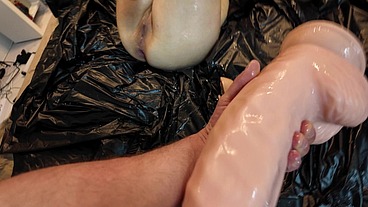 Neighbor's wife's ass and pussy roughly ripped home with hard fisting and big dicks