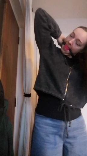 Morning walk in my ballgag