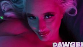 Chunky blonde pawg grinds on cock in hot interracial scene