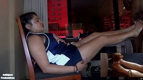 Sporty Latina Getz Her Feet Worshipped And Fucked After B-Ball Practice (Bonus Cam)