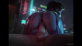 Widowmaker Rides Buttplug in Steamy 3D Hentai Cartoon Action