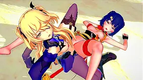 Xiangling Fischls Forbidden Lesbian Romance in Teyvat – Hot 3D Hentai Adventure