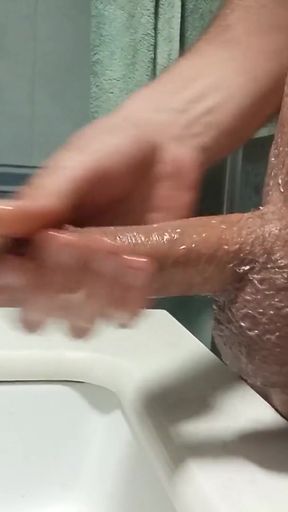 Emotional moment from &quot;The Dirty Guy With His Cock And Balls Full Of Milk Walks Naked Around The House Taking Risks&quot;