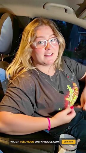 I Stripped Outside in My Car Showing My Huge Tits Rubbing Myself on My First Time Ever Movie