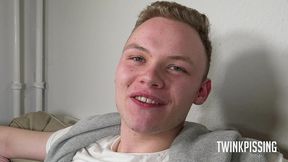 ben (22) twink boy getting handjob and pissing.