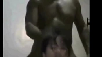 Exotic dark-skinned beauty gets gigantic Asian cock&#x1F346;