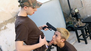 These military boys want to use another type of guns!