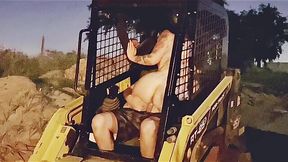 Vintage porn pawg babe rides Bobcat driver's cock right inside a vehicle