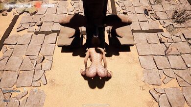 Lara Croft loves servicing this huge, long statue cock while thousands of spectators watch her. part 2