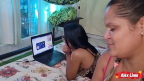 fui na casa das minhas primas ensinar um trabalho de faculdade, e elas me atacaram, e eu comi o cu e buceta das safadas, luana aguiar e paty bumbum