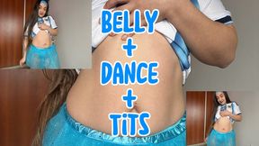 Close-Up Navel Play & Topless Dance Tease !!!