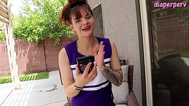 Male Desperation Messing in front of cheerleader Josie Jo