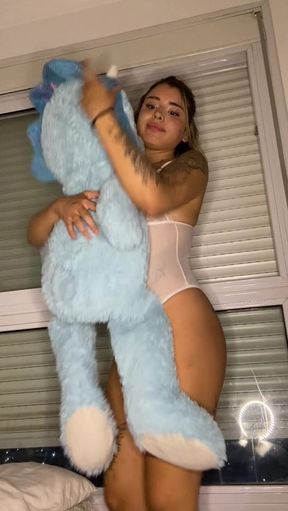 Blue teddy bear