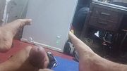 Cum pours as feet dominate tight, demanding cock, pure instinct
