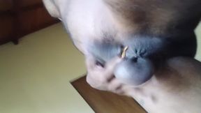 Uncut Cock an Balls Pressure Ring Swing