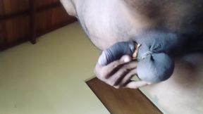 Uncut Cock an Balls Pressure Ring Swing