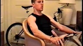 Adam strips down to reveal his toned skater body and kicks back for a mich needed jerk off. He wraps his fist around his limp dick and with a few strokes and some ass fingering Adam works himself up to fully hard.