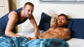 Chandler Scott wakes up sleepyhead Riley Mitchel with a head